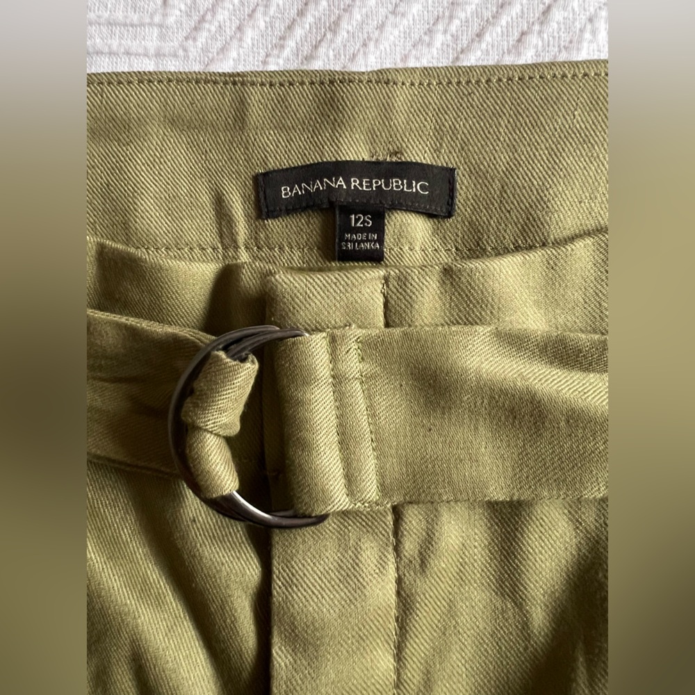 Olive Green Women's Wide-Leg Pants - Picture 3 of 10